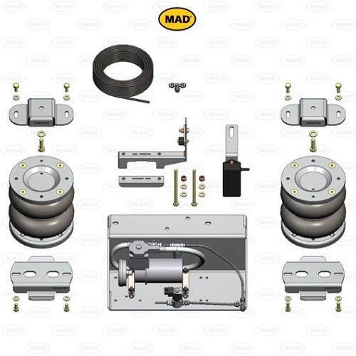 illustrazione delle sospensioni adatte a Jumper, Ducato, Boxer per sistema autolivellante